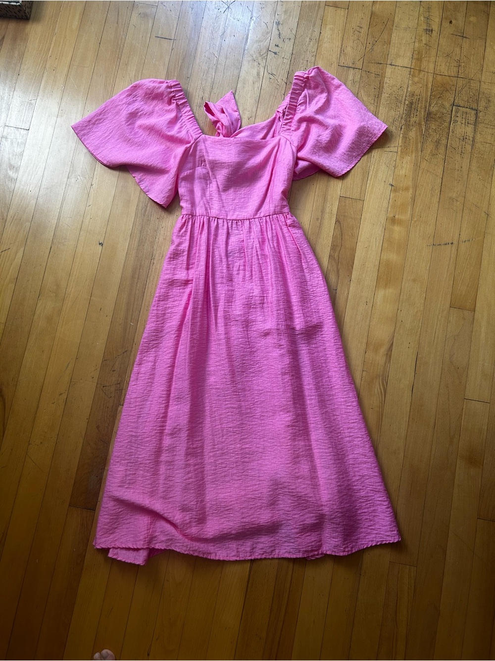 a new day Pink Puff-Sleeve Maxi Dress